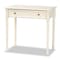 Baxton Studio Mahler Traditional White Finished Wood 1-Drawer Console Table 199-12258-ZORO - alternate 7